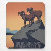 Vintage Poster Promoting reizen naar nationale par Muismat (Voorkant)