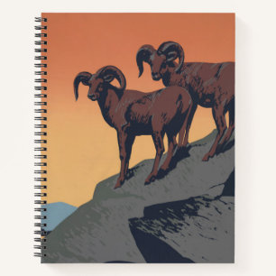 Vintage Poster Promoting reizen naar nationale par Notitieboek