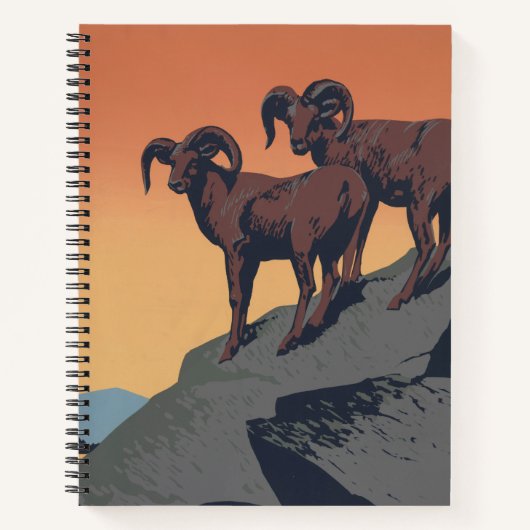 Vintage Poster Promoting reizen naar nationale par Notitieboek (Voorkant)