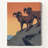 Vintage Poster Promoting reizen naar nationale par Notitieboek (Achterkant)