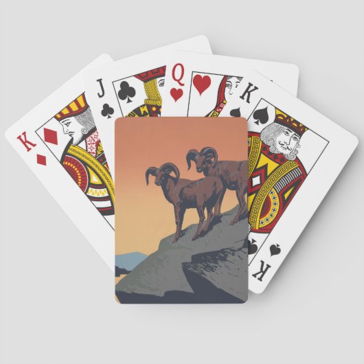 Vintage Poster Promoting reizen naar nationale par Pokerkaarten (Achterkant)