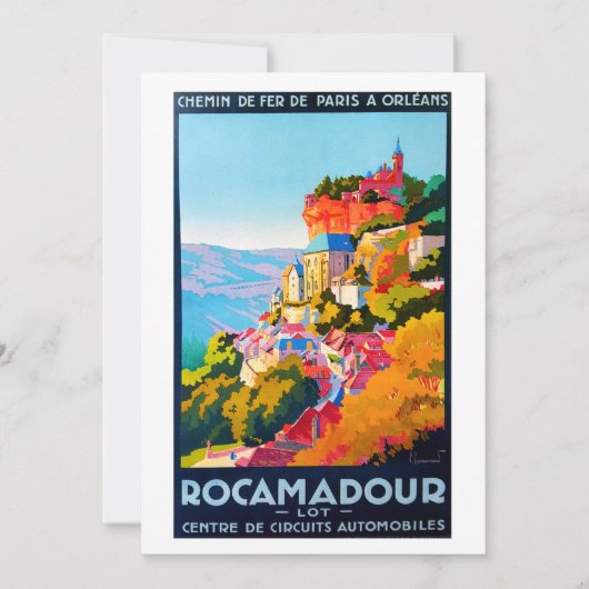 Vintage Poster - Rocamadour Feestdagenkaart (Voorkant)
