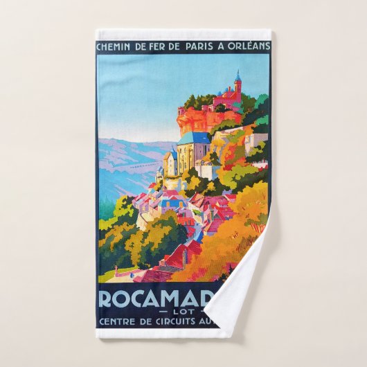 Vintage Poster - Rocamadour Handdoek (Handdoek)