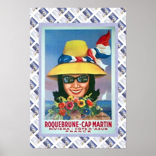 Vintage-poster, Roquebrune, Pet Martin Poster (Voorkant)