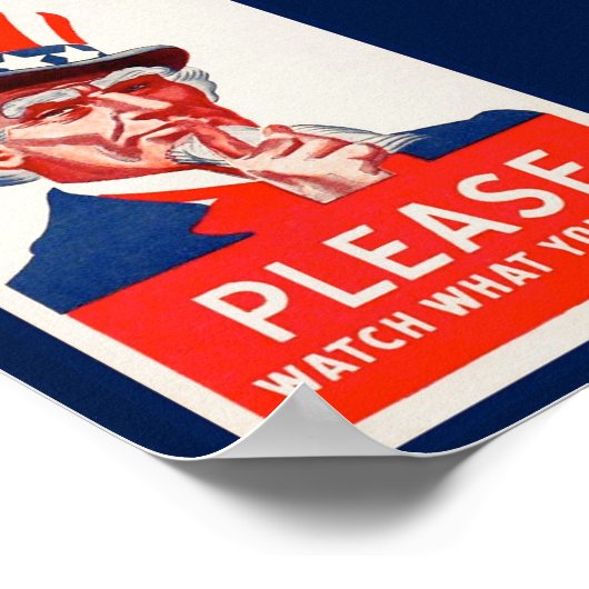 Vintage Poster Sam WW2 Propaganda (Hoek)