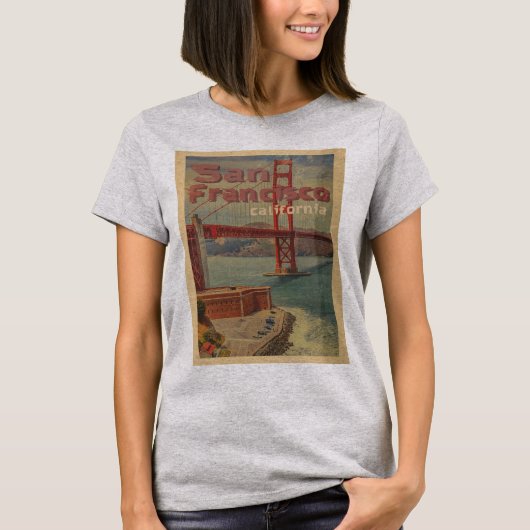 Vintage poster San Francisco T-shirt (Voorkant)