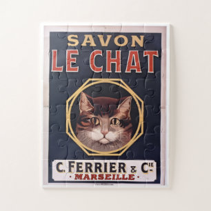 "Vintage poster Savon Le Chat" Legpuzzel