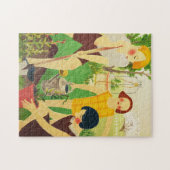Vintage Poster Schoolchildren Gardening Legpuzzel (Horizontaal)