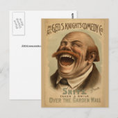 Vintage Poster: Snitz over de tuin Briefkaart (Voorkant / Achterkant)