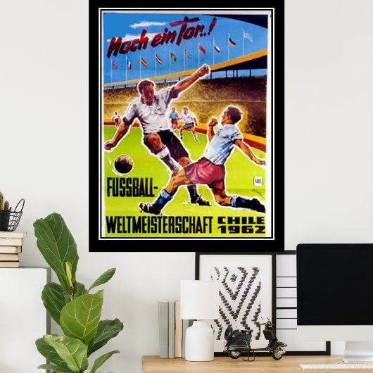 Vintage poster Soccer retro (Thuiskantoor)