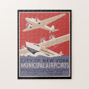 Vintage Poster Stad van New York Gemeentelijke Luc Legpuzzel