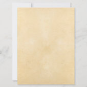 Vintage poster Style Cream & Brown Wedding Invite Kaart (Achterkant)