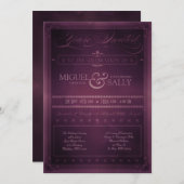 Vintage Poster Style Paars aangepast Kaart (Voorkant / Achterkant)