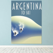 Vintage poster van Argentijnse stijl Canvas Afdruk (Insitu (Houten vloer))