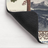 Vintage Poster van de Lappland-Express trein Muismat (Hoek)