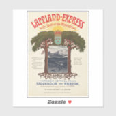 Vintage Poster van de Lappland-Express trein Sticker (Vel)