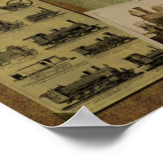 Vintage Poster van de locomotief (Hoek)