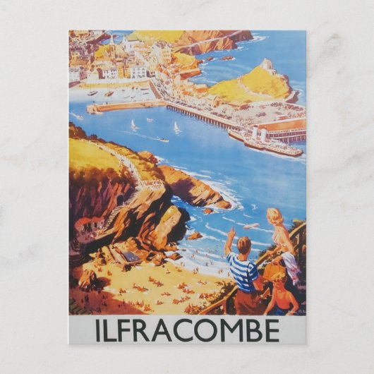Vintage poster van Ilfracombe Briefkaart (Voorkant)