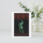 Vintage poster van Marlowe's Doctor Faustus Briefkaart (Staand voorkant)