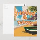 Vintage Poster van Trinidad en Tobago Briefkaart (Voorkant / Achterkant)