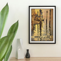 Vintage poster van Venise et Le Lido