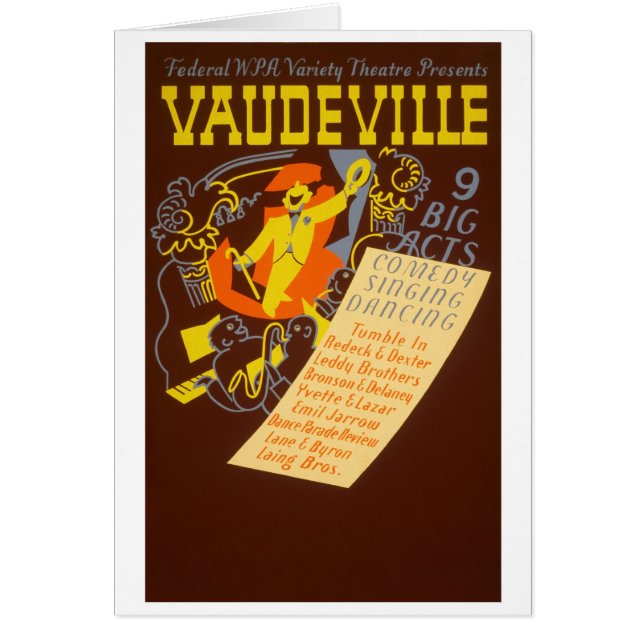 Vintage Poster Vaudeville Illustration (Voorkant)