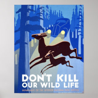 Vintage Poster - Vermoord onze wilde dieren niet