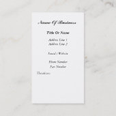 Vintage Poster  Visitekaartje (Achterkant)