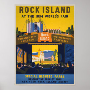 Vintage Poster voor 1933-34 Chicago World's Fair