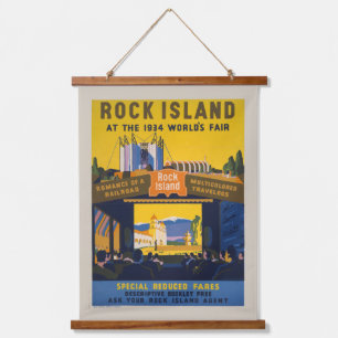 Vintage Poster voor 1933-34 Chicago World's Fair Hangend Wandkleed