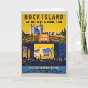 Vintage Poster voor 1933-34 Chicago World's Fair Kaart