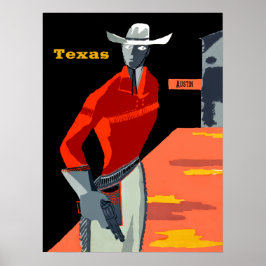 Vintage-poster voor Austin, Texas Poster