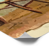 Vintage-Poster voor kerstmis Poster (Hoek)