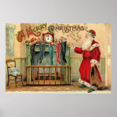 Vintage-Poster voor kerstmis Poster (Voorkant)
