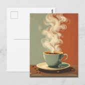 Vintage poster voor koffiehuis briefkaart (Voorkant / Achterkant)
