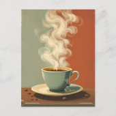 Vintage poster voor koffiehuis briefkaart (Voorkant)
