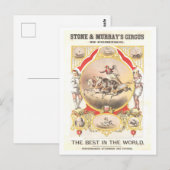 Vintage Poster voor Stone & Murray Circus Briefkaart (Voorkant / Achterkant)