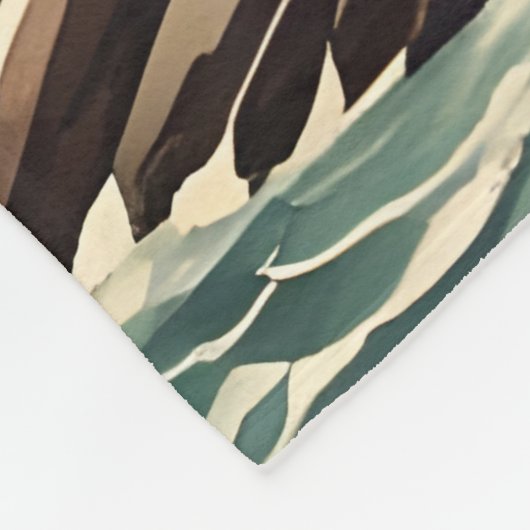 Vintage Poster Vuurtoren Fleece Deken (Hoek)