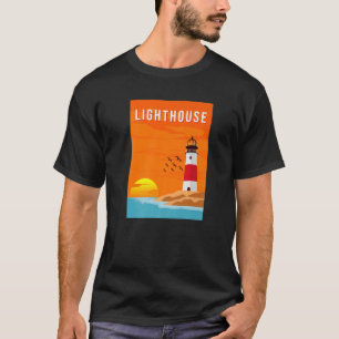 Vintage Poster vuurtoren T-shirt