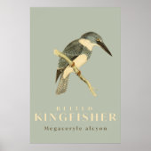 Vintage Poster Waterverf Kingfisher (Voorkant)