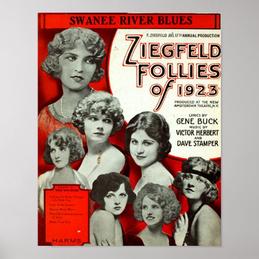 Vintage Poster: Ziegfeld Follies van 1923 Poster (Voorkant)