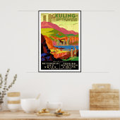 Vintage Posterprint China Kuling Gezondheidsoord Poster (Keuken)