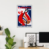 Vintage Posterprint Montevideo Uruguay Fiestas Poster (Thuiskantoor)
