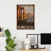 Vintage posterprint Rome Italië Poster (Thuiskantoor)