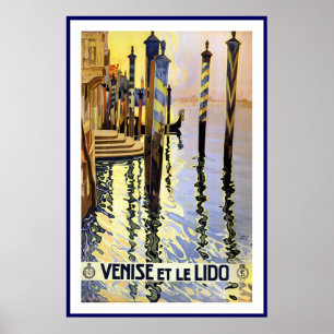 Vintage Posterprint Venetië En Het Lido Italië Poster