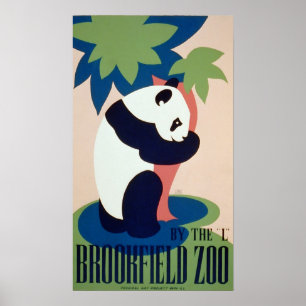 Vintage Posters, Brookfield Zoo Panda Beer WPA Poster