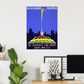 Vintage Posters, Chicago Buckingham Fountain WPA Poster (Thuiskantoor)