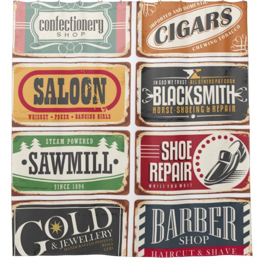 Vintage posters collectie. Retrobewaren t la Douchegordijn (Voorkant)