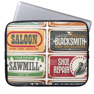 Vintage posters collectie. Retrobewaren t la Laptop Sleeve