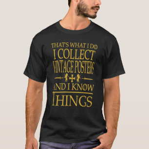 Vintage Posters Collector dat is wat ik slim doe T-shirt